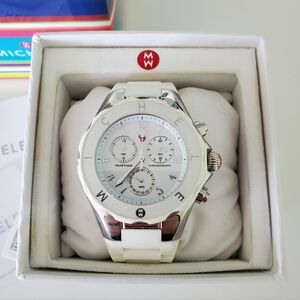 MICHELE Jelly Bean Watch MWW12F000001 Stainless Steel 39mm w/ NEW Battery!!!